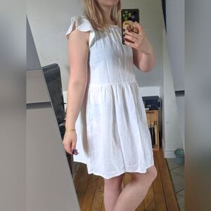 XS BANANA REPUBLIC White Linen Babydoll Dress